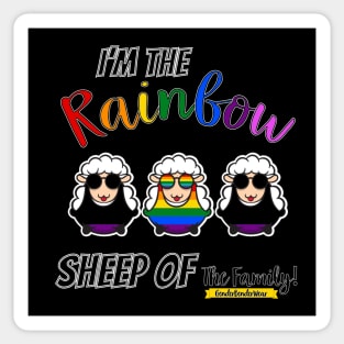 GenderBenderWear (Black) - "Rainbow Sheep Of The Family" Sticker